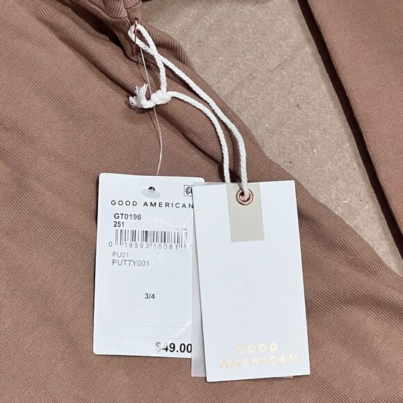 GOOD AMERICAN Sweatshirt Womens M/L Brown BOYFRIEND PUTTY Relaxed Sweater Lounge - Picture 6 of 15